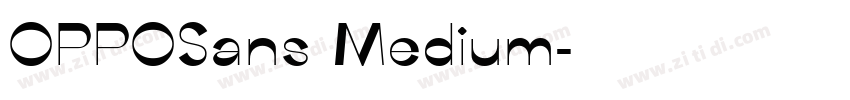 OPPOSans Medium字体转换